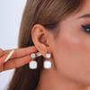 Elegant Geometric Square Earrings for Women - Stylish, High-End Design
