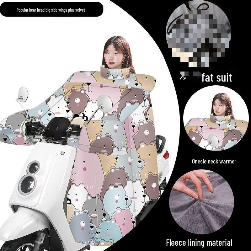 

2025 Electric Vehicle Windshield: Thickened, Widened, Waterproof, Windproof, Velvet-Insulated for Winter, Suitable for Three-Wheelers Winter Plus Velvet Thickened