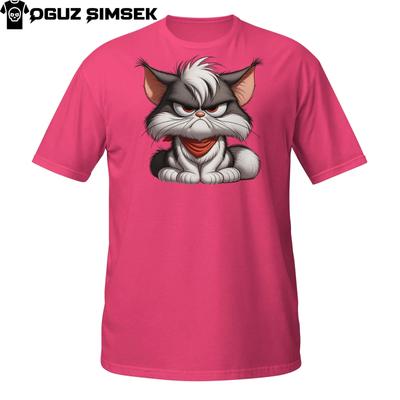 Mad CaT Shirt Mens Womens Tees Top – Hilarious Angry Cartoon Kitten Graphic Tee