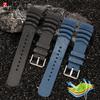 For Seiko Silicone Watchband Male No. 5 Water Ghost DAL0BP SKX007 SRPA21J1 Canned Red Teeth Diving 007 Abalone 22mm20 Black Blue