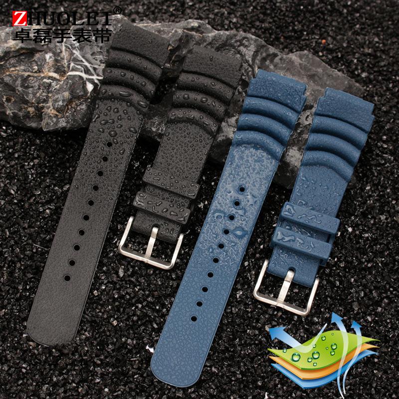 For Seiko Silicone Watchband Male No. 5 Water Ghost DAL0BP SKX007 SRPA21J1 Canned Red Teeth Diving 007 Abalone 22mm20 Black Blue