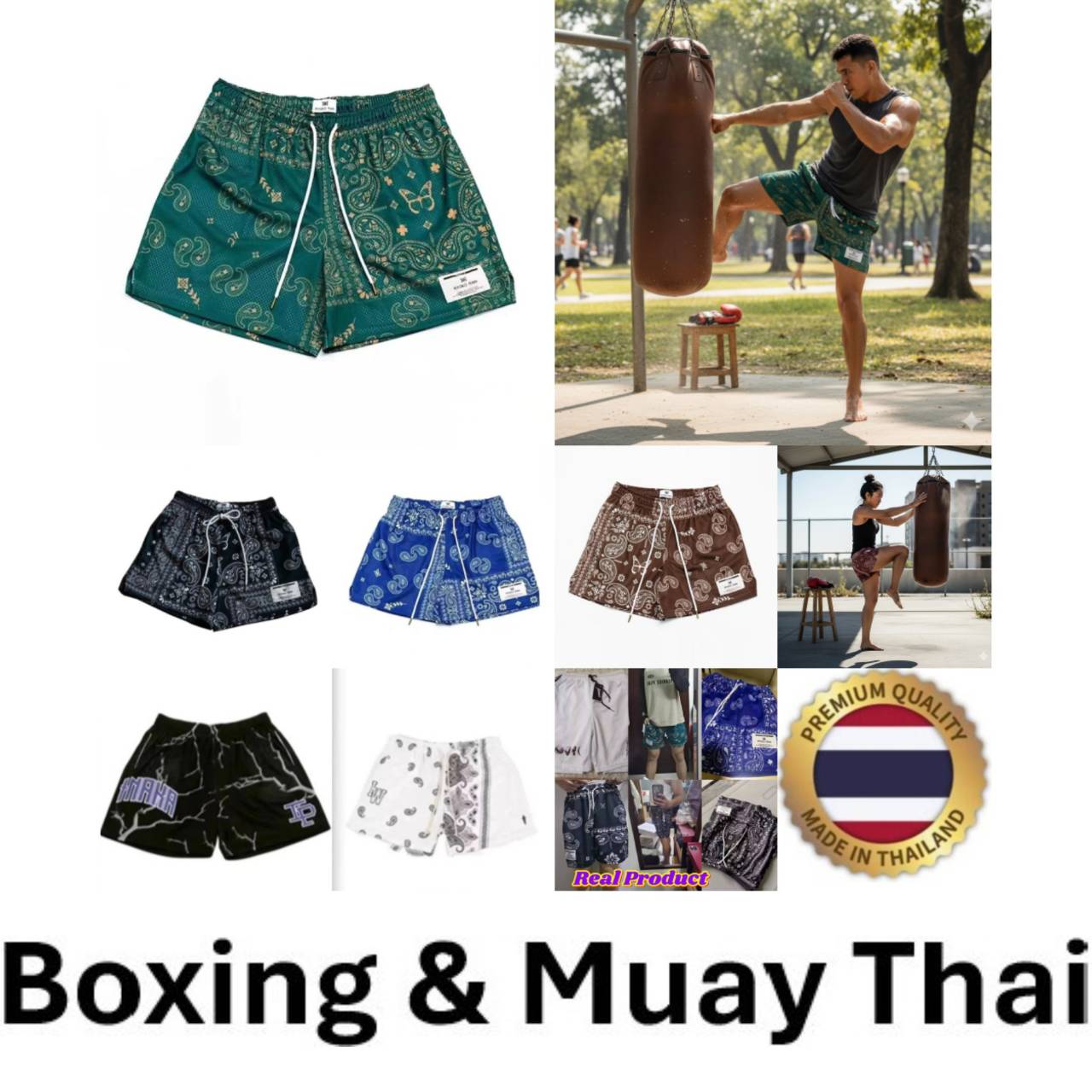 12 Styles Muay Thai Boxing Training Shorts Kickboxing Print Quick Dry Martial Art Boxer Unisex Men Women Kid Pants Gym Sport Workout Streetwear