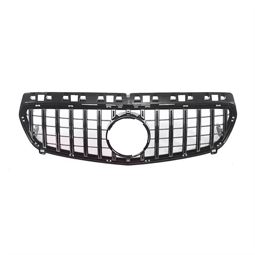 Front Bumper Grille For Mercedes A Class W176 A180 A200 A220 A250 A45 2013-2015 Car Racing Grills GT Style ABS Black/Silver