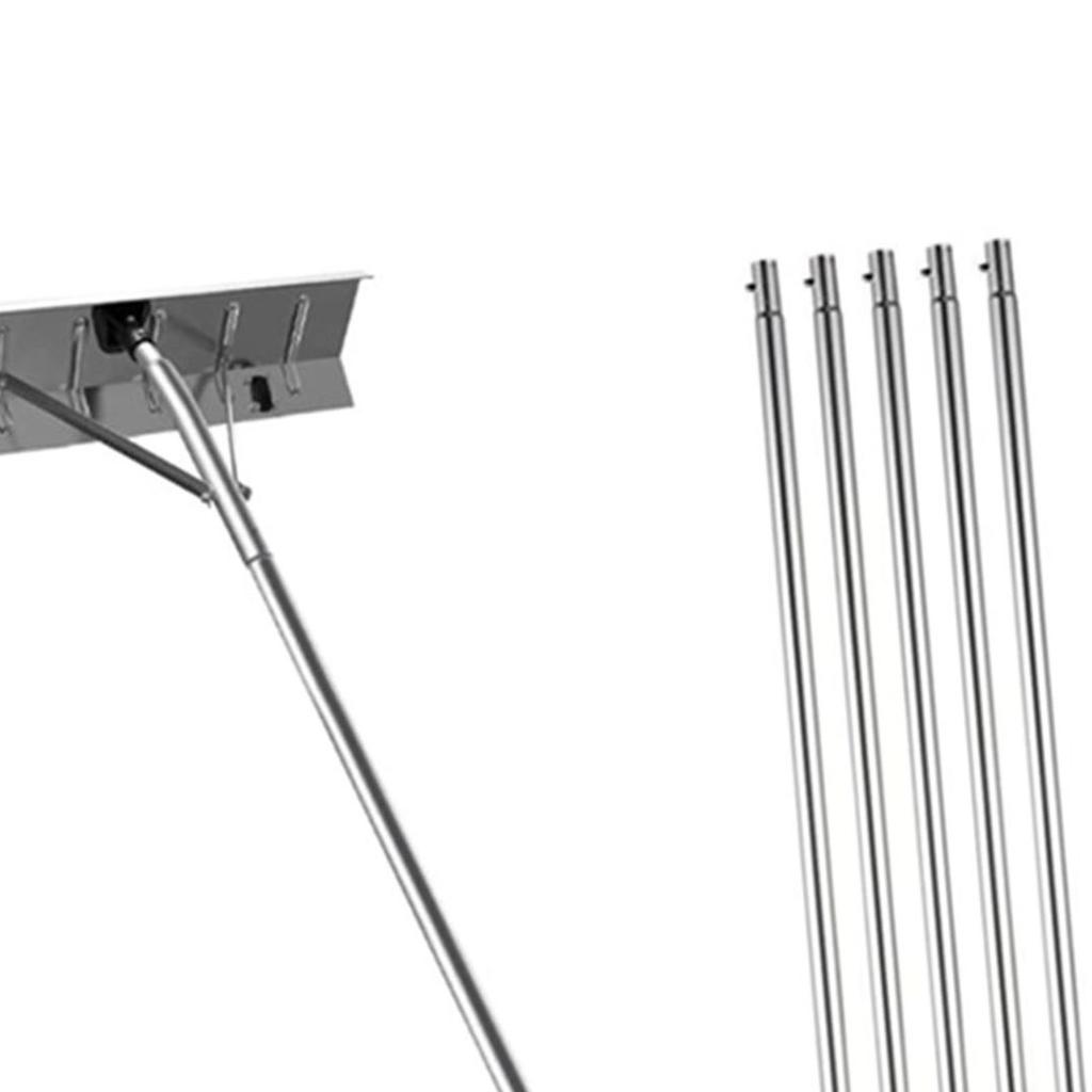Snow Roof Rake Adjustable Length Snow Rake for House Roof Aluminum Snow Removal Rake with Wheel Easy Removal Ice Debris