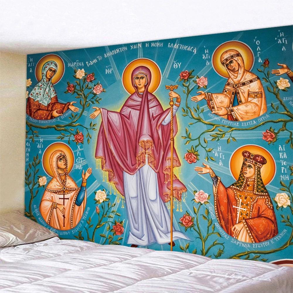 Christ Church Murals Psychedelic Scenes Home Decor Art Tapestries Hippie Boho Tarot Angels Pretty Room Wall Decor Wall Hanging