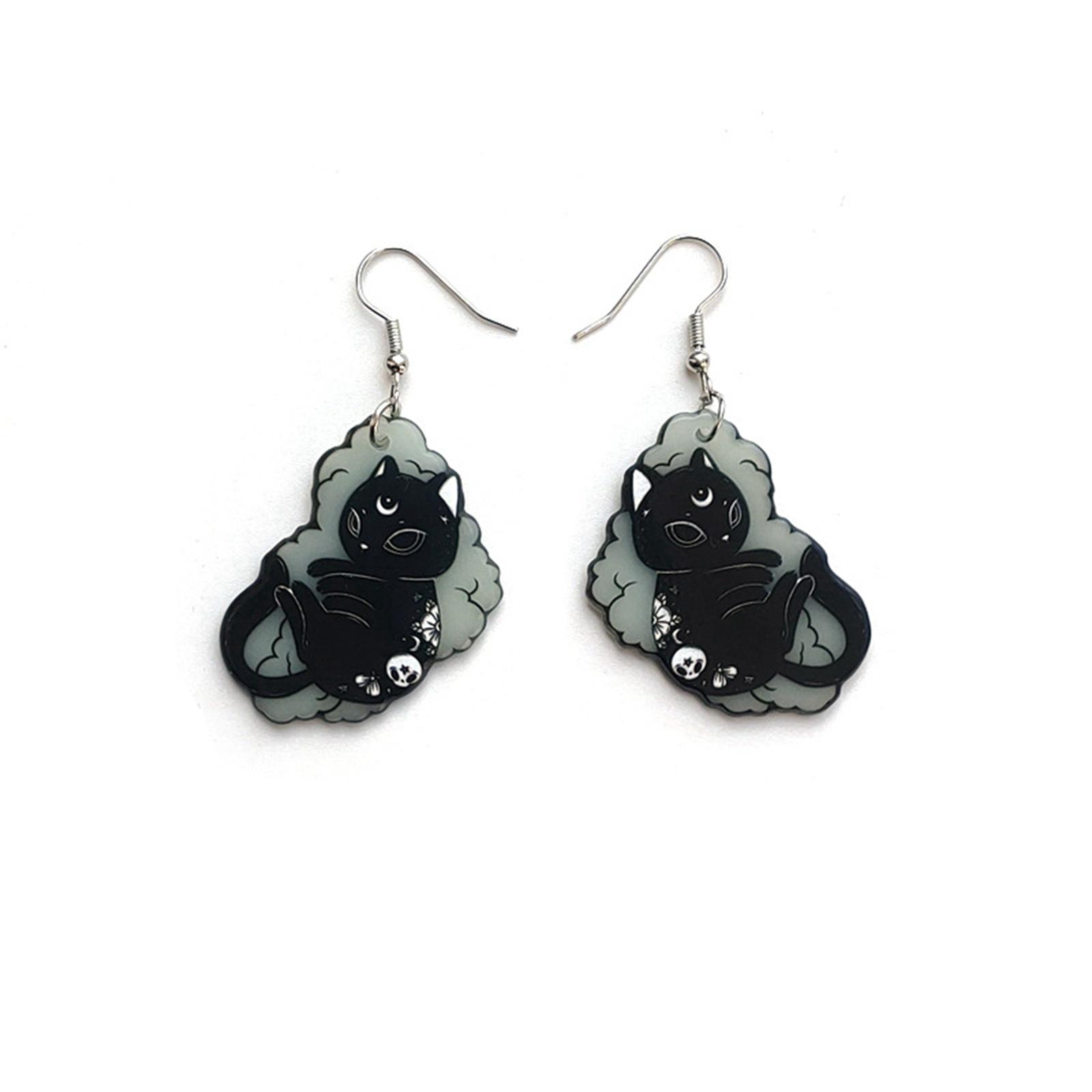 

Fashionable Cat Ear Hooks Luminous Ear Pendants Unique Earrings Comfortable Drop Earrings Perfect for Animal Enthusiasts 1