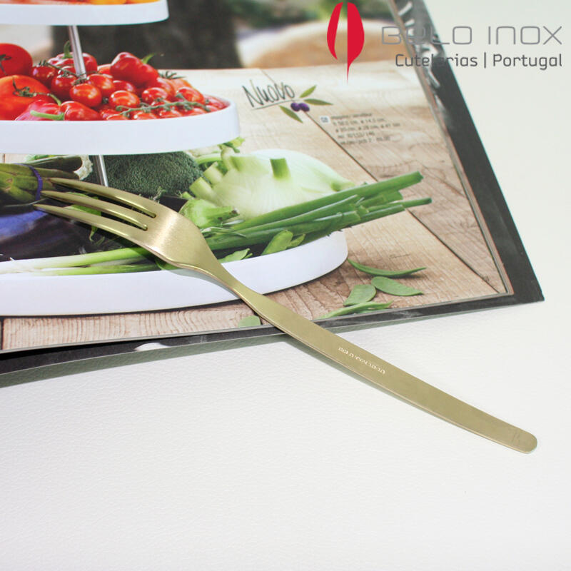 [belo inox] Platinum Champagne Steak Fork Matte