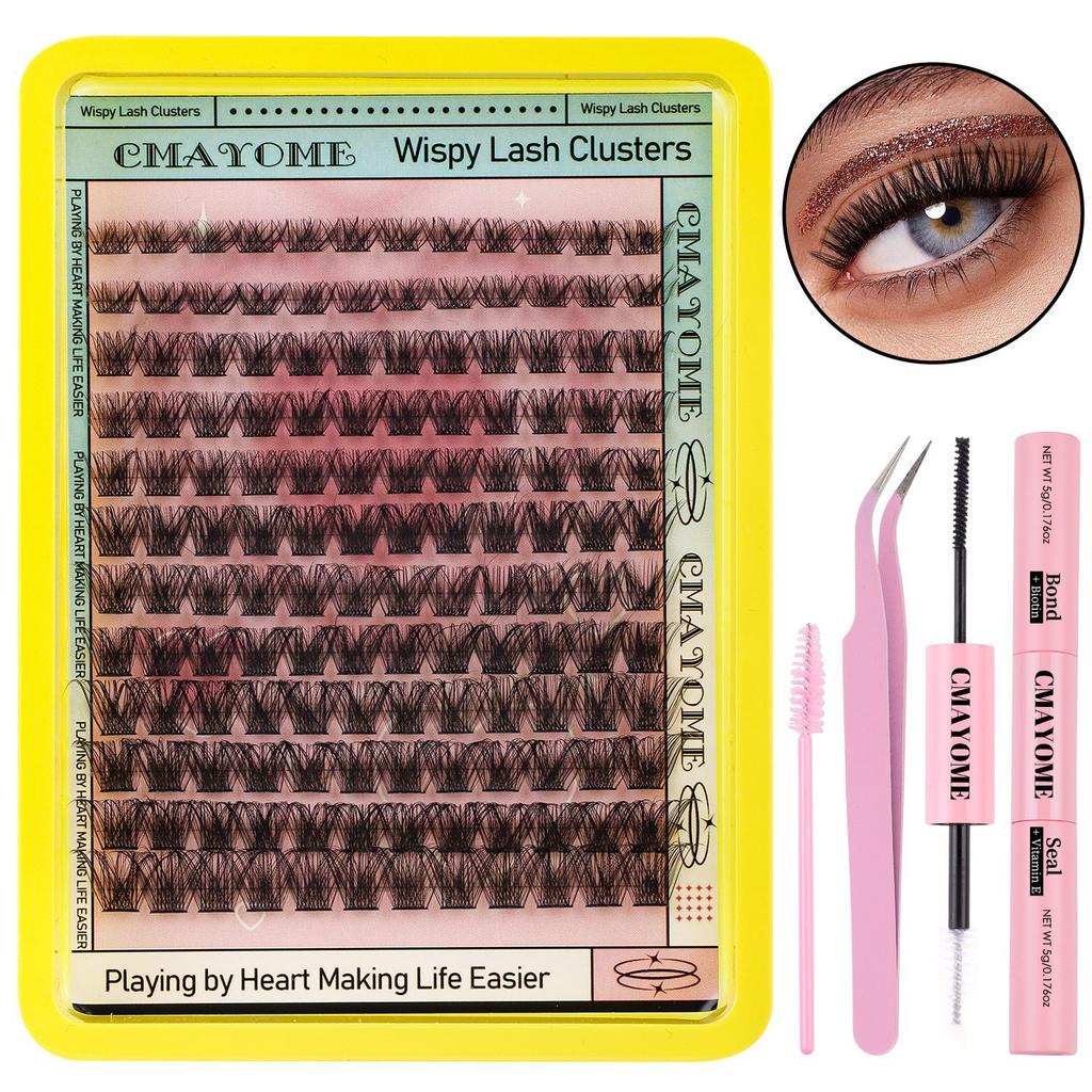 144 Clusters Of C-Song False Eyelashes Set 10-18Mmdiy Segmented Grafting Single Cluster Of Thick Eyelashes