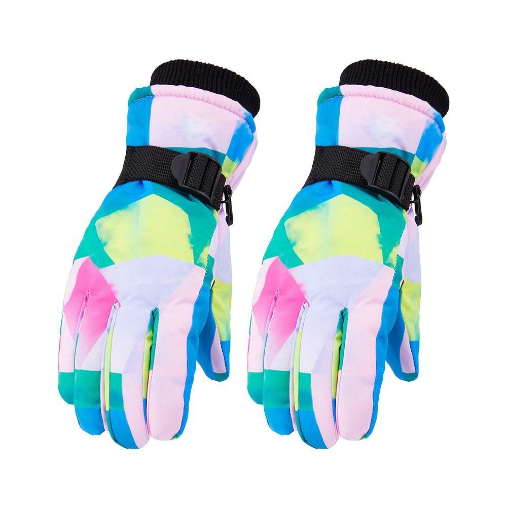 Non-slip Snow Gloves Waterproof Kids Winter Mittens Fashion Children Ski Gloves  Ski