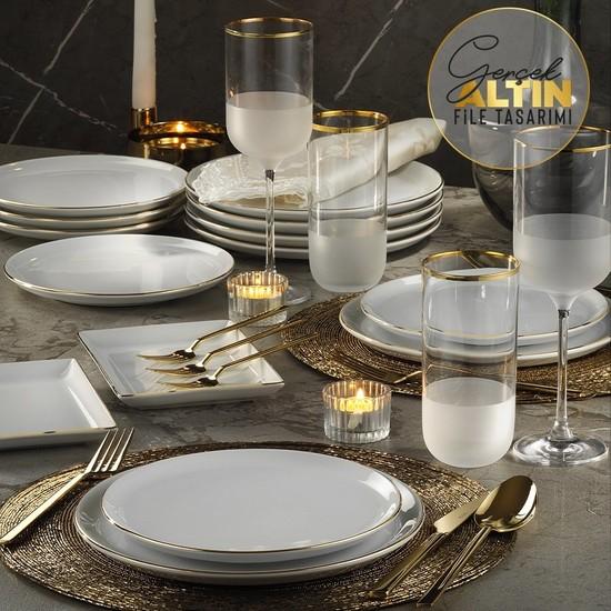 

Столовый и презентационный сервиз Porland Modern Gold Mesh из 18 предметов