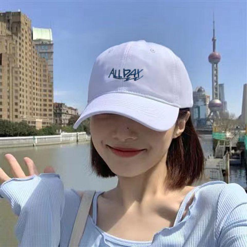

Spring New Arrival Hat Female Peaked Cap Male K-style Trendy Fashion All-Match Student Baseball Cap Spring Sun Protection Sun Hat [ALLDAY] White Adjustable