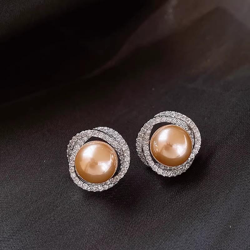 Korean Style S925 Silver Pearl Stud Earrings for Women - Simple, Elegant, and High-End