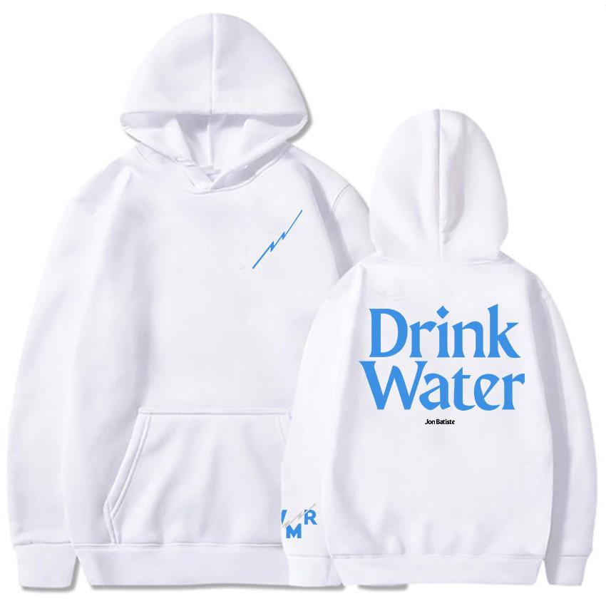 World M-US-ic Radio Hoodies Jon Batiste Drink Water Sweatshirt Long Sleeve Fashion Hooded Pullovers Print Clothing