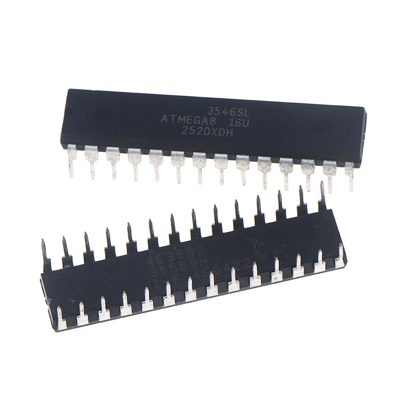 1/3Pcs Atmega8-16Pu Dip-28 Avr/8-Bit Microcontroller Ic 16Mhz For Development Board Accessories