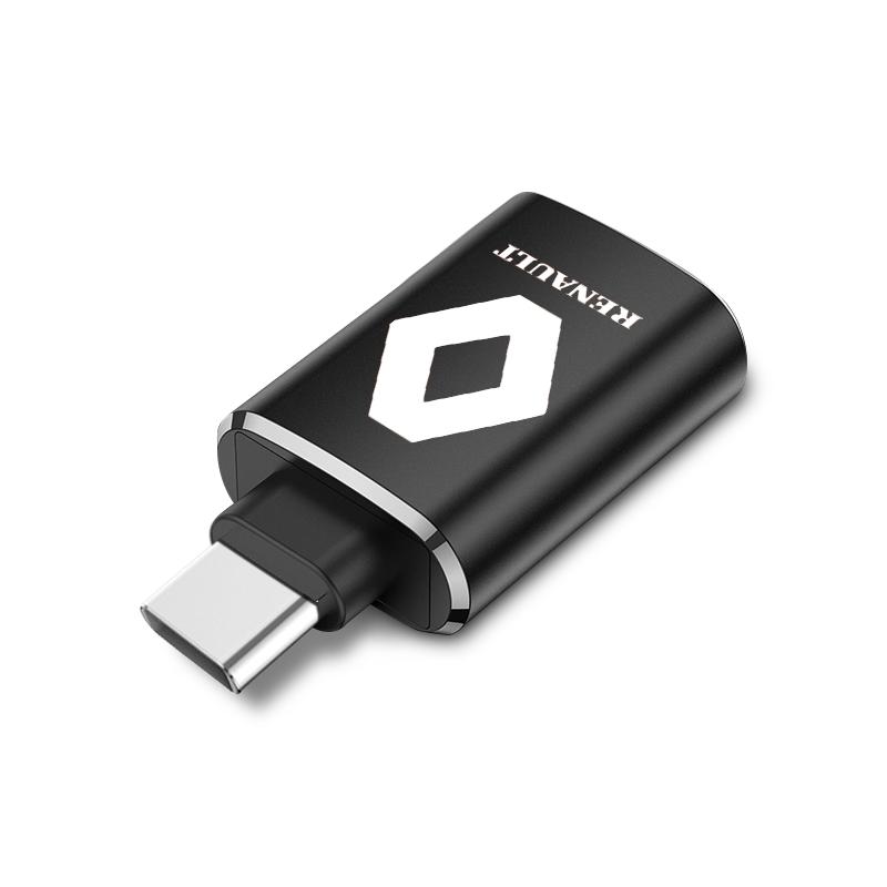 1Pcs Car Charging Adapter Type-C To USB Converter Car Accessories For Renault Dacia Megane 2 3 Duster Logan Clio 4 Laguna Sandero Scenic