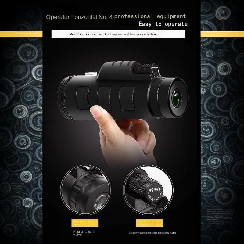 High Power Monocular Telescope BAK4 Prism IPX6 Waterproof Anti-Scratch for Bird Watching Hiking Camping Hunting