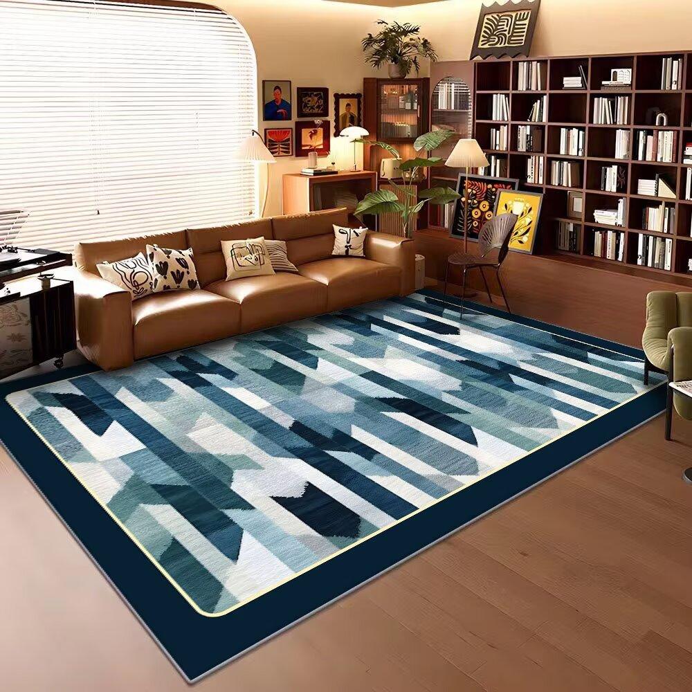 Modern Abstract Art Large Living Room Carpet Geometric Decoration Home Sofa Plush Rugs Bedroom Bedside Non-slip Soft Floor Mat