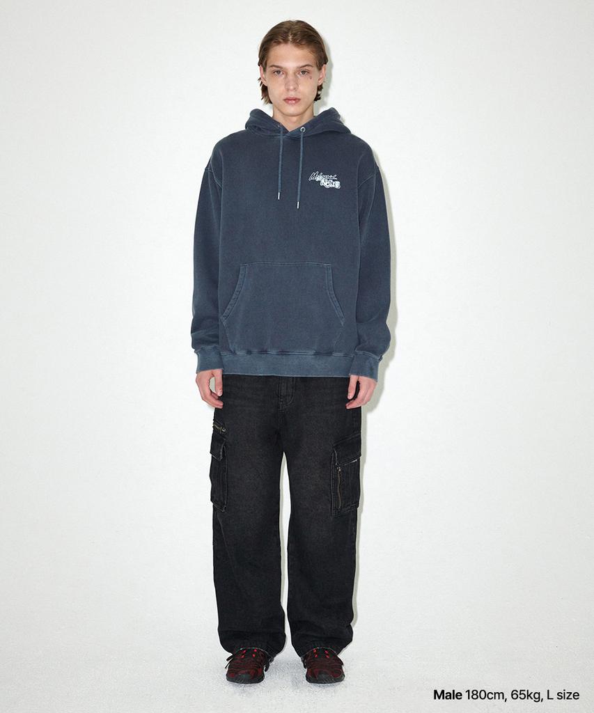 Logo List Pigment Hoodie Navy(Mg2Efmm416A)