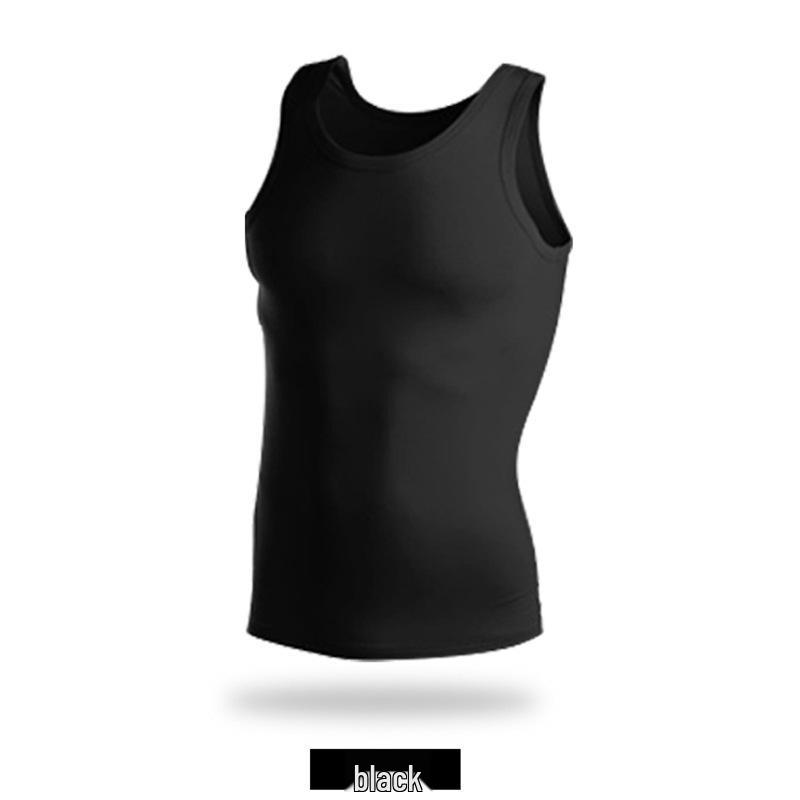 Мужской эластичный хлопковый жилет в рубчик, Y-образная спинка, узкие плечи, черно-белый, Спортивная одежда. 4XL чёрный