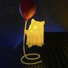 Warm Light Ghost Decor Cute Figurine with Balloon, LED Night Light, Bedside Halloween Decoration for Bedroom Desk Table Centerpiece Cozy Ornament Gift