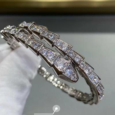 Spirit Snake Shaped Snake Bone Bracelet Texture Bracelet Zircon Ins Light Luxury Adjustable Bracelet