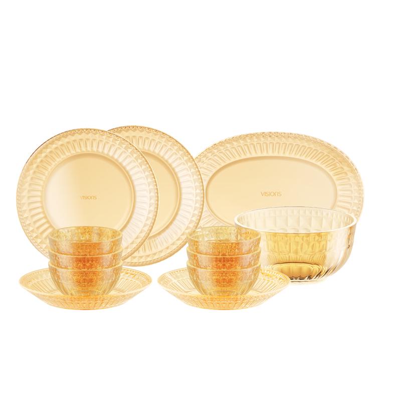

Corning VISIONS 12-Piece High Borosilicate Glass Dinnerware Set