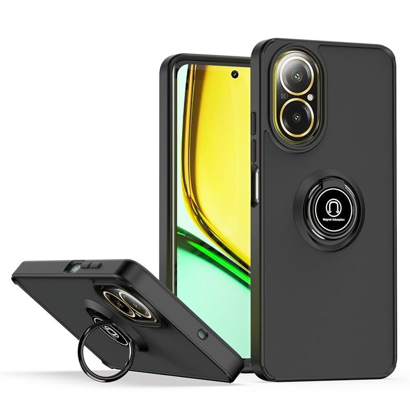 Armor Funda for Realme C67 4G Case Magnetic Metal Ring Stand Holder Cover for OPPO Realmi C67 C 67 RealmeC67 4G Matte Hard Coque