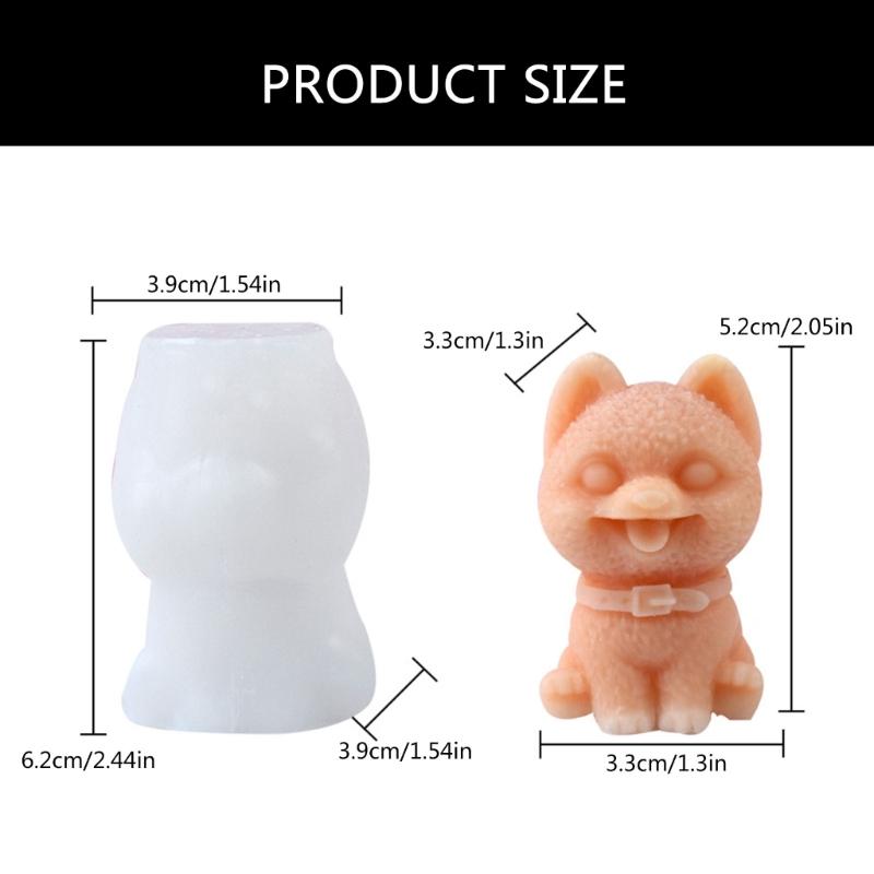 Dog Shaped Silicone Candle Molds Epoxy Resin Silicone Molds for Candle Soap Plaster Decorations, Plaster Silicone Molds