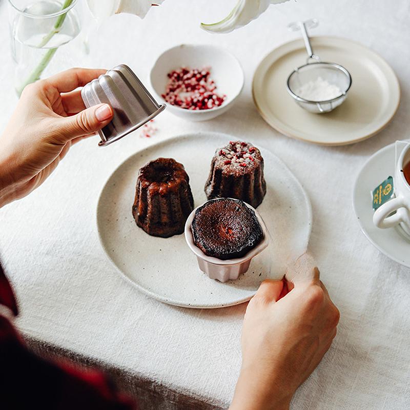 6Pcs Canele Mold Cake Pan Non Stick Small Canele Molds Muffin Bakeware Cupcake Pan Carbon Steel Pastry Mould Mini Cupcake Holder