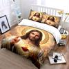 Heilig Hart met Glorieuze Christus Afbeelding Print Beddengoed Set 1 Dekbedovertrek 2 Kussenslopen voor Volwassenen en Kinderen Luxe Cadeau