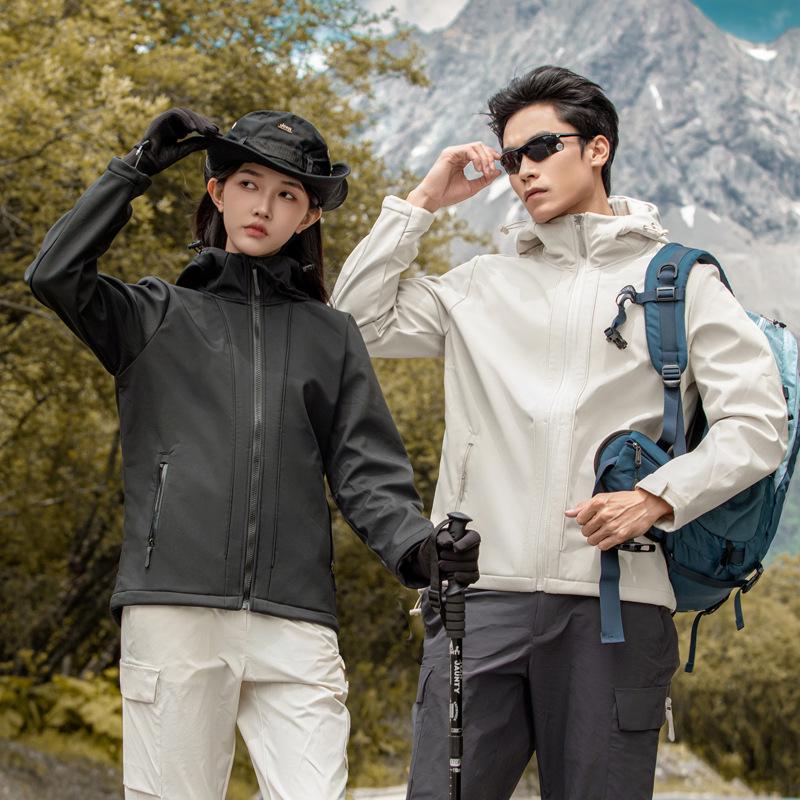 Windproof Jackets: Men's & Women's Hooded Softshell for Mountaineering & Outdoors.