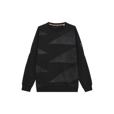 Wuji Series FW24 Rundhals-Pullover Sportlich Lässig Langarm-Sweatshirt Herren Sweatshirt Schwarz JI8716