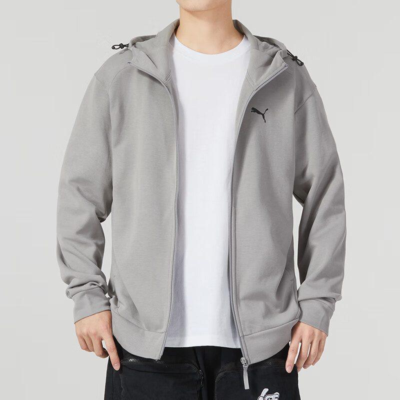 PUMA Jackets Men's Gray Hooded Moderate Other 678367-14