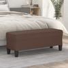 Day and Night - Day and Night Brown Synthetic Leather Bench 100x35x41 Cm