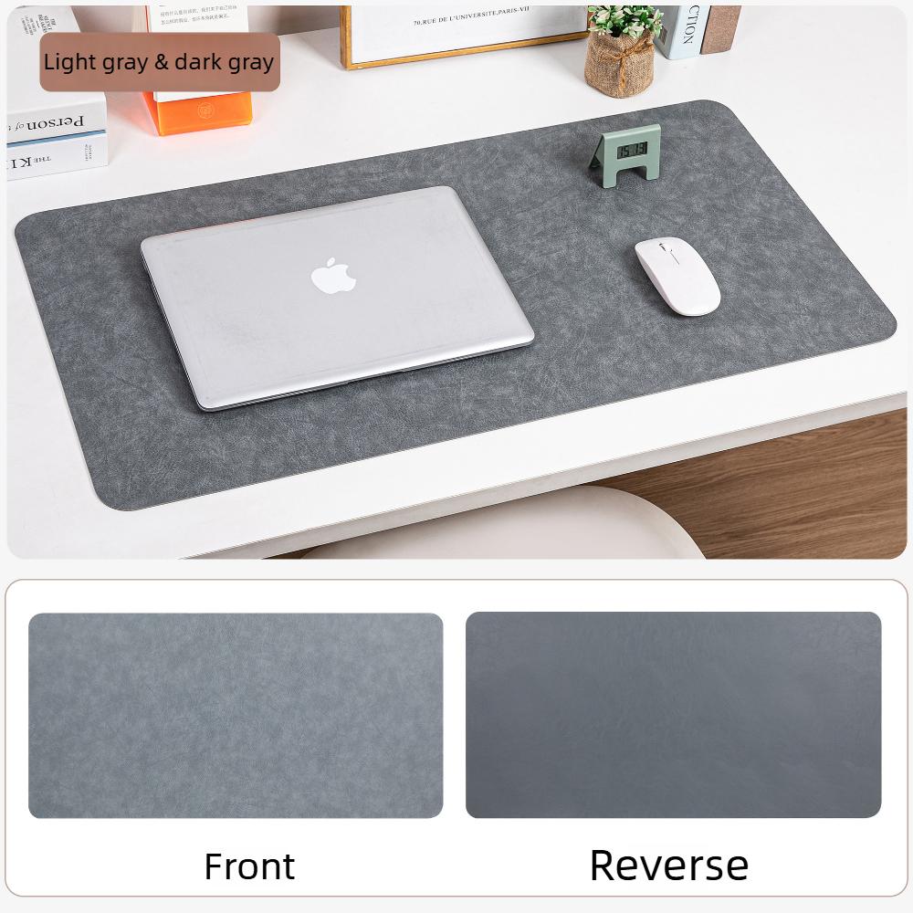 Retro Cowhide Textured Desk Mat, Double-sided, Stain-resistant, Extra-large Mouse Pad, Office Computer Mat, Writing Mat, Desk Mat