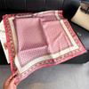 Retro Design Square Silk Scarf for Women Print 70x70cm Hijab Small Shawl Neck Tie Hand Wrist Kerchief Female Headband Foulard