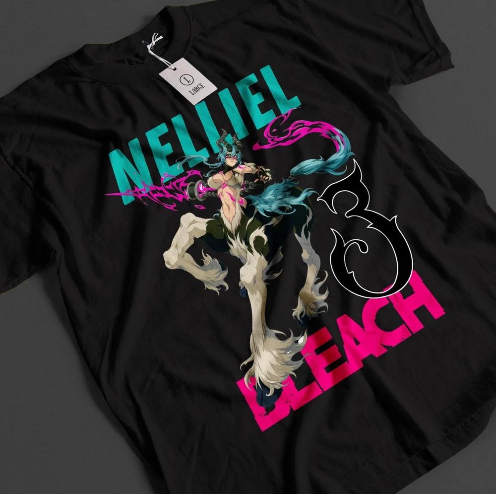 Bleach Anime Shirt Nelliel Tshirt Ichigo Bankai Tshirt Aizen Zaraki Unisex Tee S