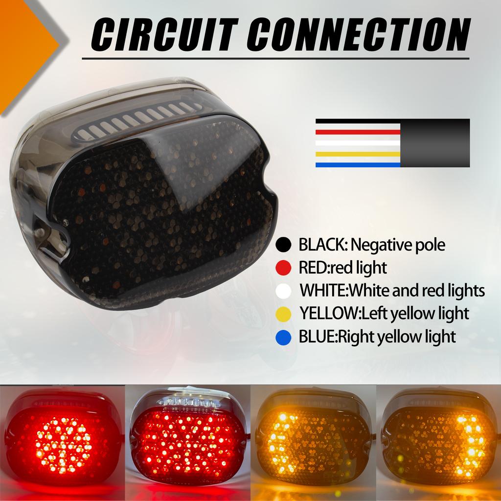 Motorcycle Motorbike LED Tail Light For Harley Davidson Sportster Dyna Road King Moto Accesorios Turn Signal Rear Lights
