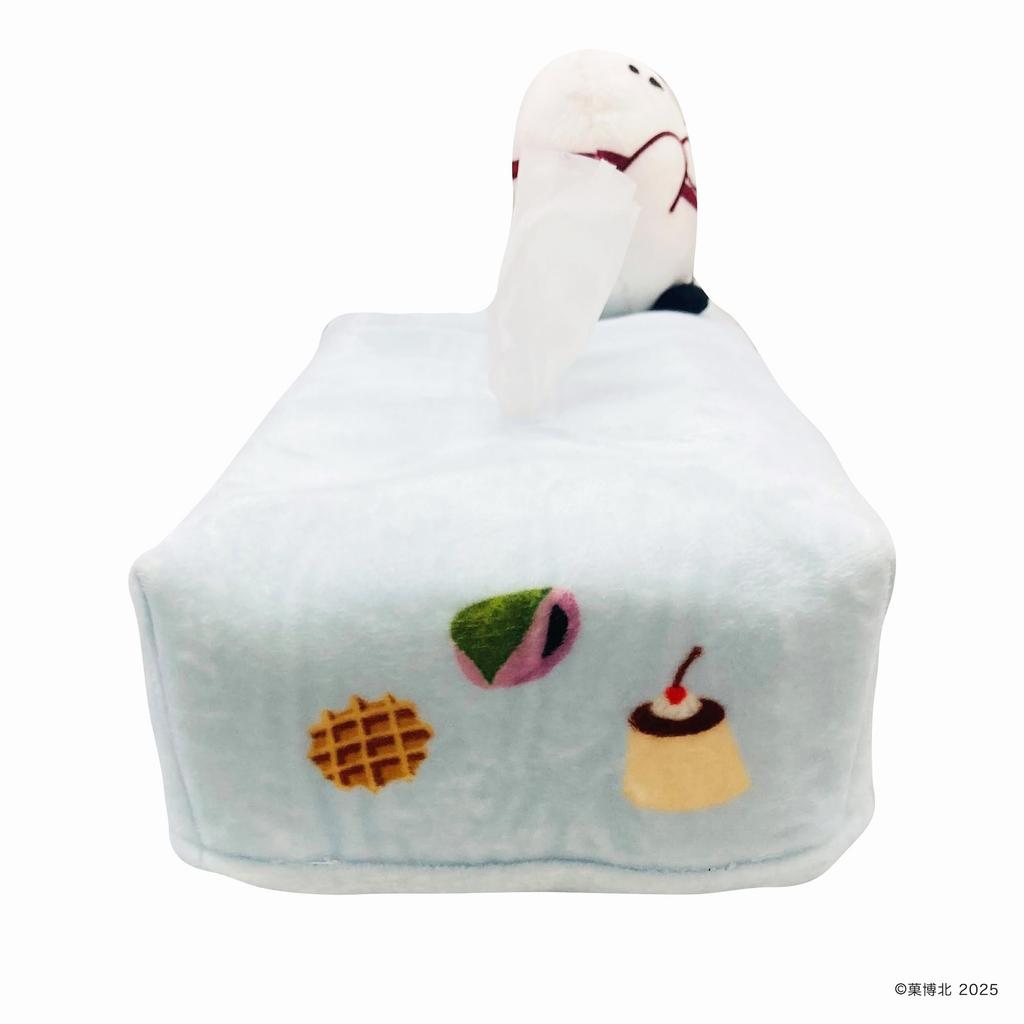 MORIPiLO Tissue Case Tit Cover with Shimae Daifuku Plush Toy Goods Cute Blue 24x14x15cm Character Makura No Morishita - Long-tailed (Tissue Mascot)