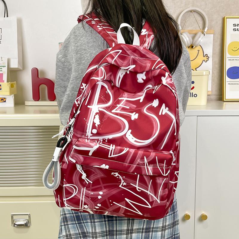 Student School Bag Large Capacity Backpack Graffiti Women's Backpack