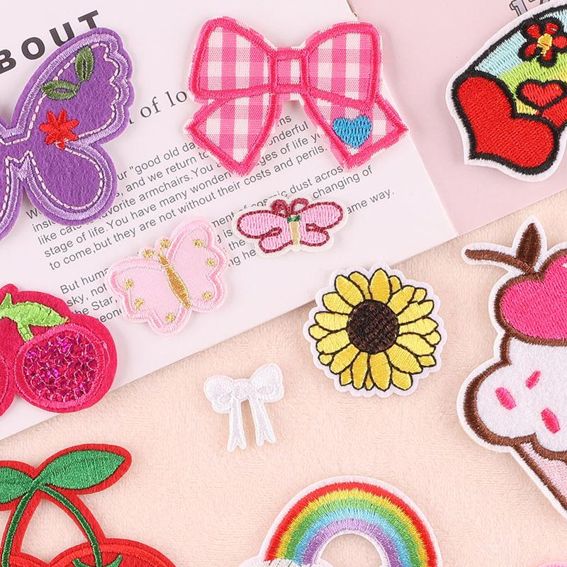 Autocolant pânză brodată Etichetă brodată patch autocolant pentru jurnal cu paiete accesorii îmbrăcăminte copii etichetă pânză