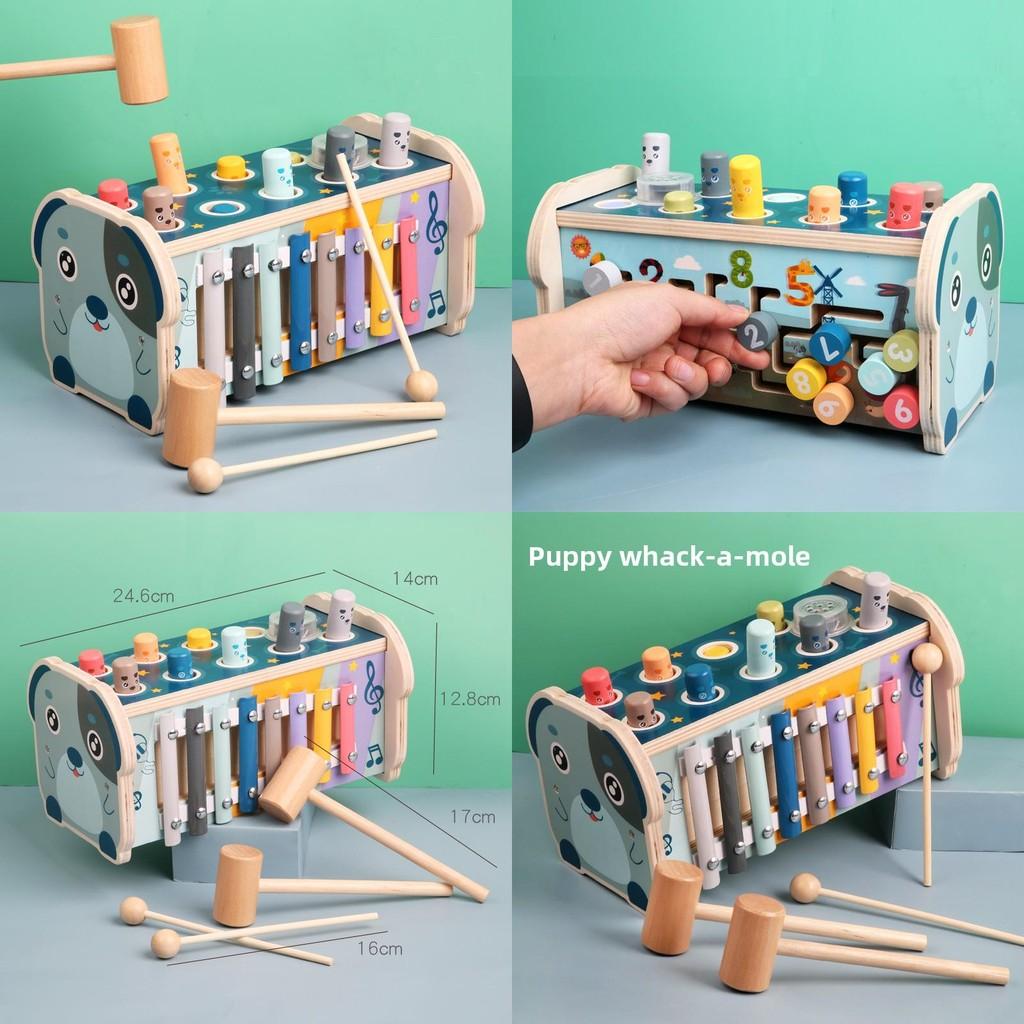 Wooden Multifunction Whacka Mole Children Toy Focus Cognitive Gift Development