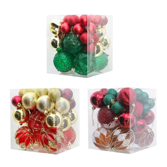 36 Pcs Christmas Balls Ornaments Shatterproof Plastic Balls Christmas Tree Decoration with Hanging Loop for Xmas Tree Wedding Holiday Party Decor