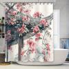 Elegant Floral Shower Curtain With Traditional Design - Waterproof And Durable Bathroom Decor Chinese Ancient Style Design