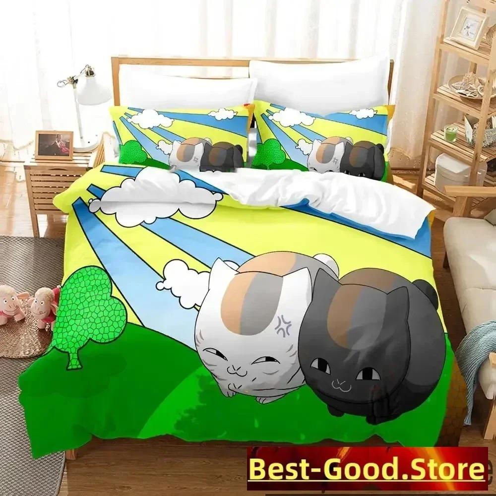 3D Print Anime Natsumes Book Of Friends Bedding Set Boys Girls Twin Queen King Size Duvet Cover Pillowcase Bed Boys Adult