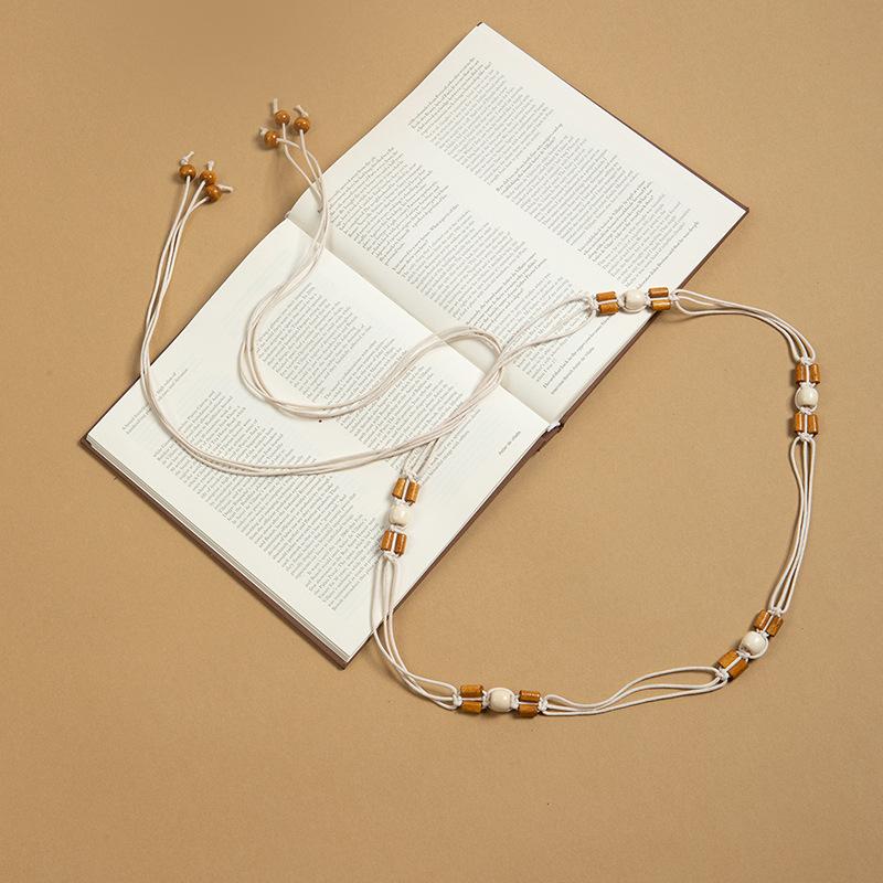 Bohemian retro style fringed waist chain women's exquisite hand-woven waist rope with skirt spring and summer ethnic style belt