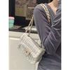 Spring and Autumn New Women's Underarm Bag Woolen Chain Bag Premium Single Shoulder Crossbody Bag Small Square Bag