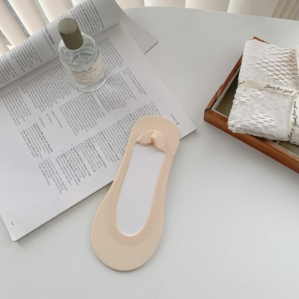 Summer Ice Silk Invisible Boat Socks Women'S Non-Slip Can'T Fall Off The Heel Shallow Mouth Seamless High Heels Socks Ultrasonic Breathable Single
