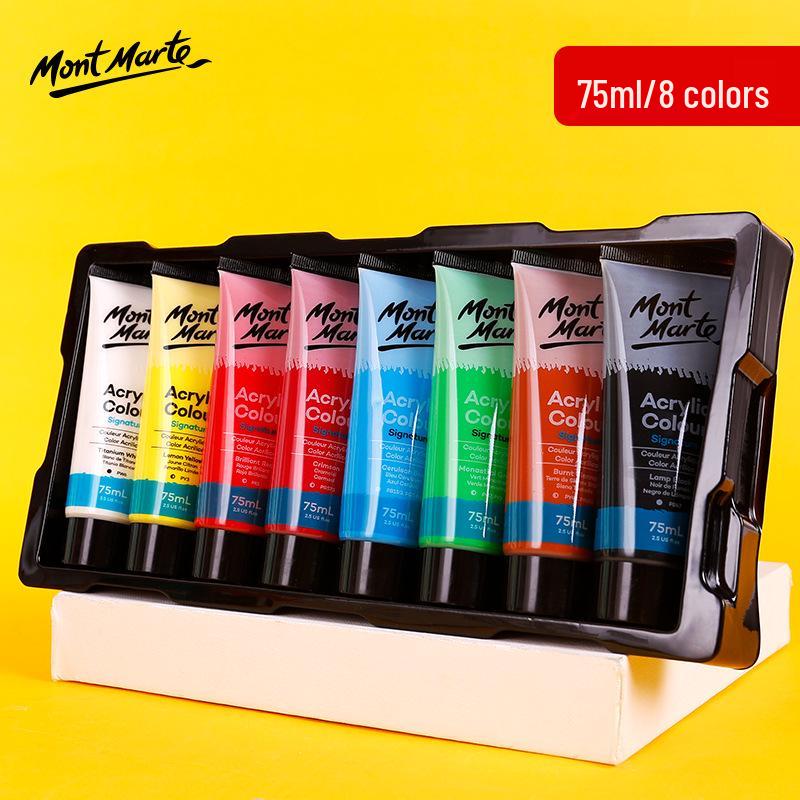 Montmartre 75ml Waterproof Non-Fading Acrylic Paint Set: Perfect for Children’s Textiles and Art Projects, Sunscreen Formula
