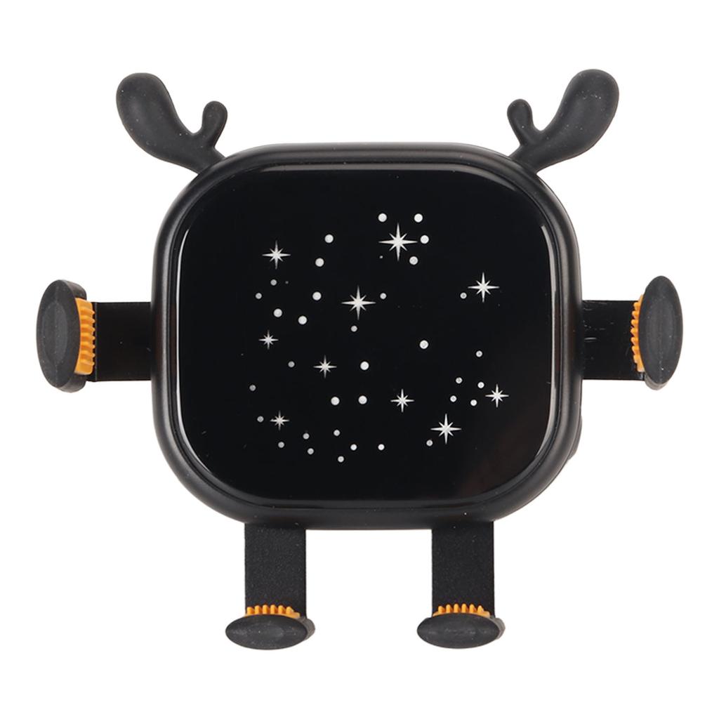 2 in 1 15W Car Wireless Charger Fast Charging Auto Clamping Colorful Atmosphere Light Air Vent